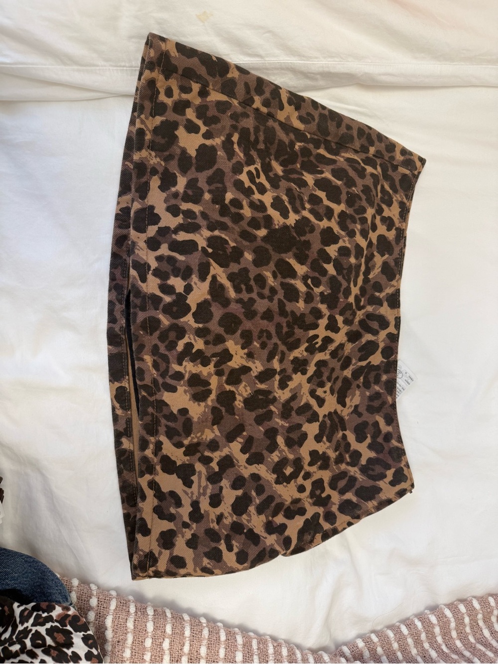 Abercrombie & Fitch Leopard Print Mini Skirt in Brown and Black